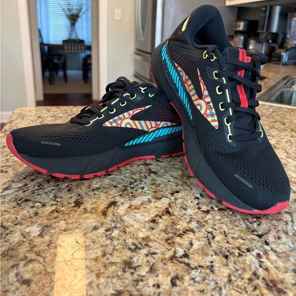 Brooks Adrenaline GTS 22 Running Shoes Black Multi Women’s size 10 - Picture 1 of 11